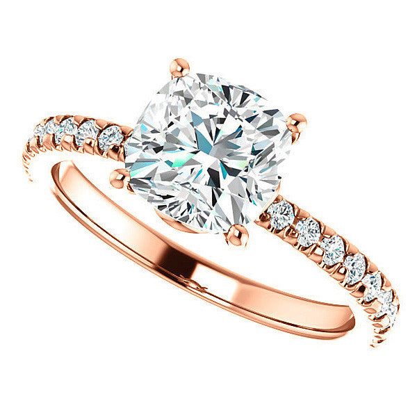 Cushion Moissanite Engagement Ring
