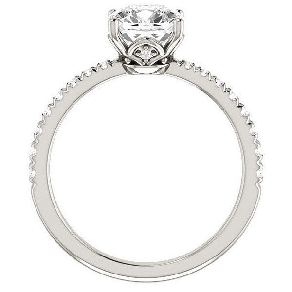 Cushion Moissanite Engagement Ring
