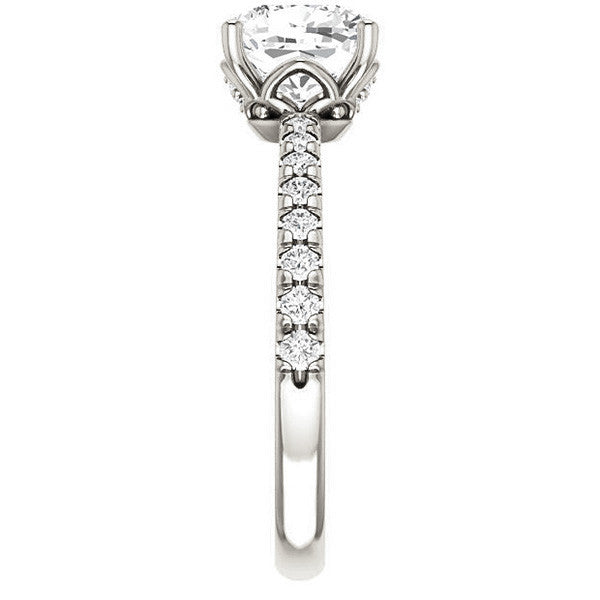 Cushion Moissanite Engagement Ring