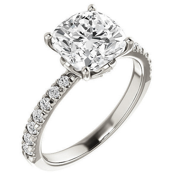 Cushion Moissanite Engagement Ring
