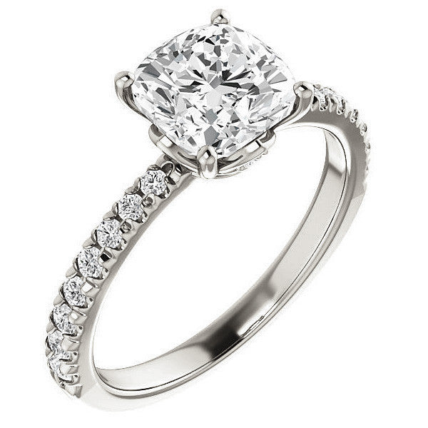 Cushion Moissanite Engagement Ring