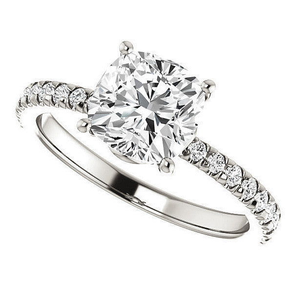 Cushion Moissanite Engagement Ring