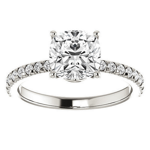 Cushion Moissanite Engagement Ring