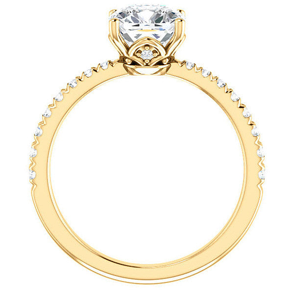 Cushion Moissanite Engagement Ring