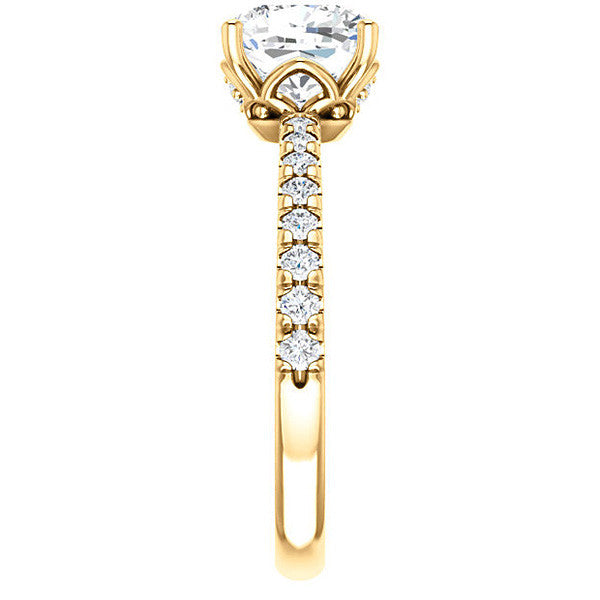 Cushion Moissanite Engagement Ring