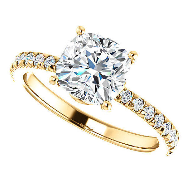 Cushion Moissanite Engagement Ring