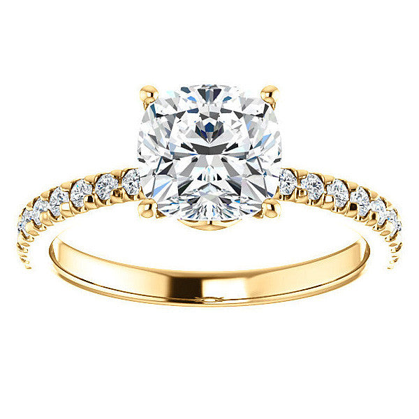 Cushion Moissanite Engagement Ring