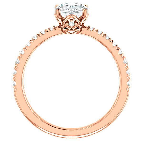 Oval Moissanite Engagement Ring
