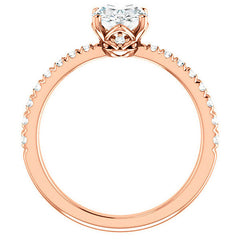 Oval Moissanite Engagement Ring