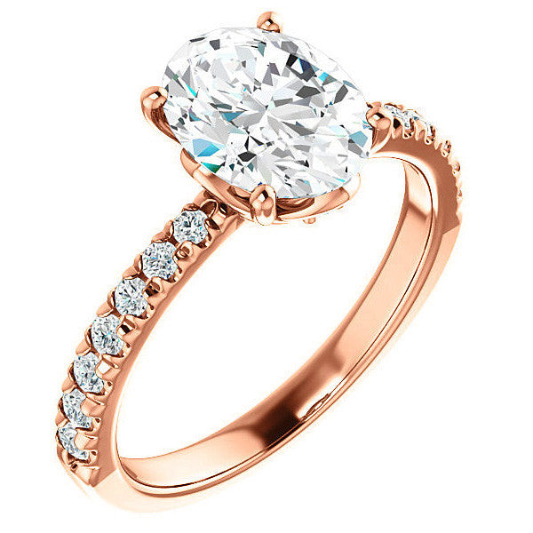 Oval Moissanite Engagement Ring