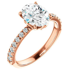Oval Moissanite Engagement Ring