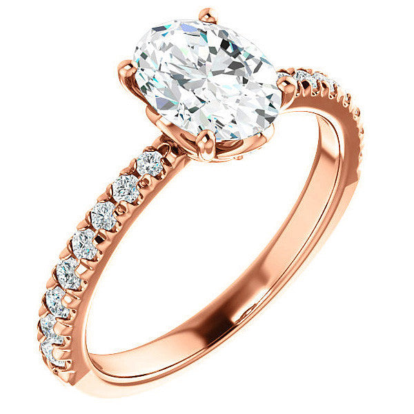 Oval Moissanite Engagement Ring