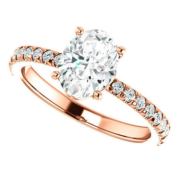 Oval Moissanite Engagement Ring