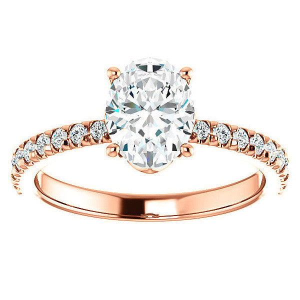 Oval Moissanite Engagement Ring