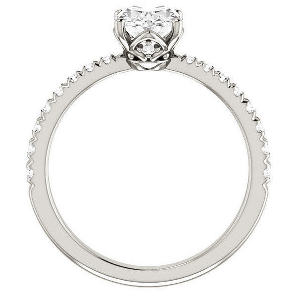 Oval Moissanite Engagement Ring