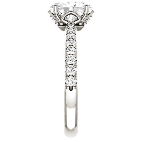 Oval Moissanite Engagement Ring