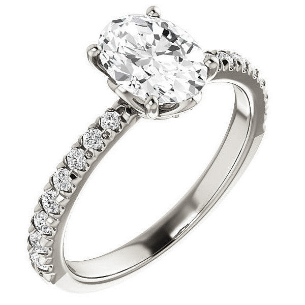 Oval Moissanite Engagement Ring