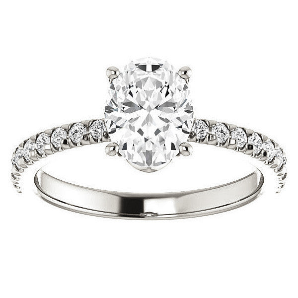 Oval Moissanite Engagement Ring