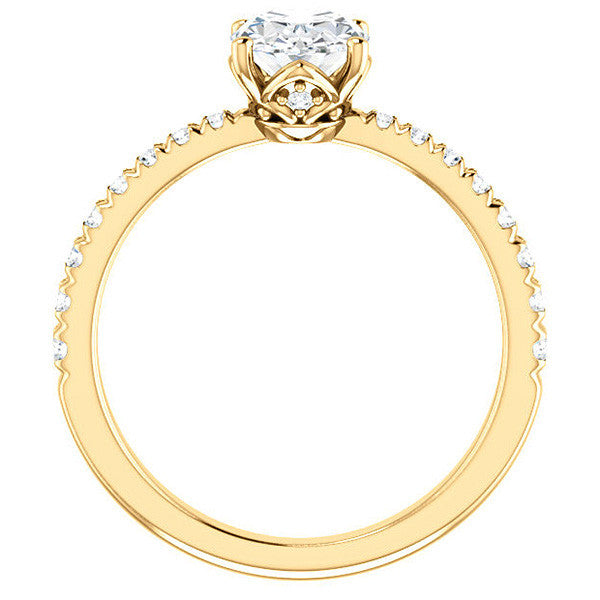 Oval Moissanite Engagement Ring