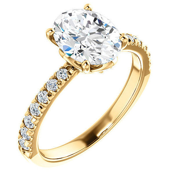 Oval Moissanite Engagement Ring