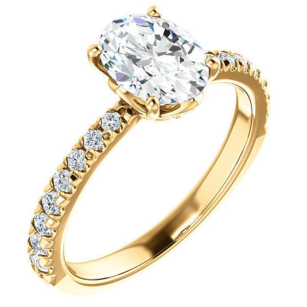 Oval Moissanite Engagement Ring