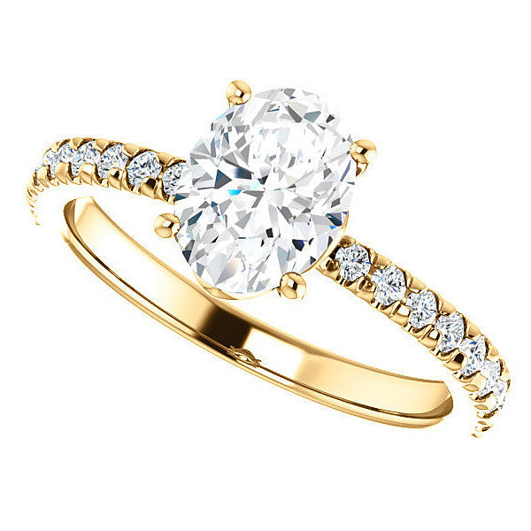 Oval Moissanite Engagement Ring