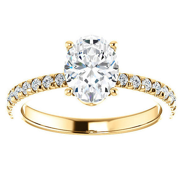 Oval Moissanite Engagement Ring