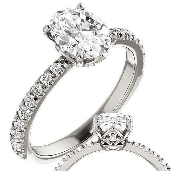 Oval Moissanite Engagement Ring