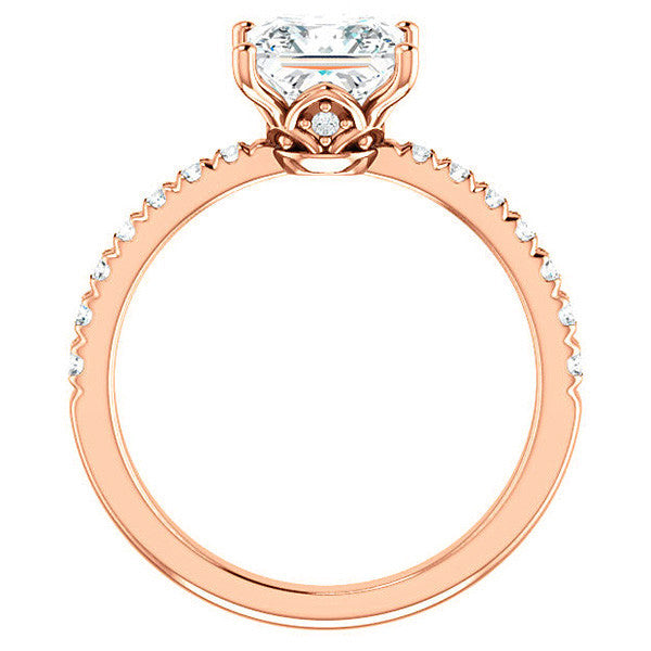 Princess Moissanite Engagement Ring