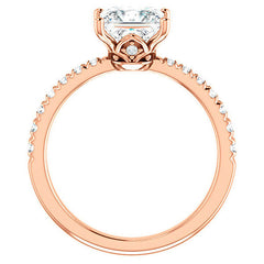 Princess Moissanite Engagement Ring