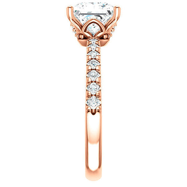 Princess Moissanite Engagement Ring