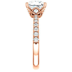 Princess Moissanite Engagement Ring