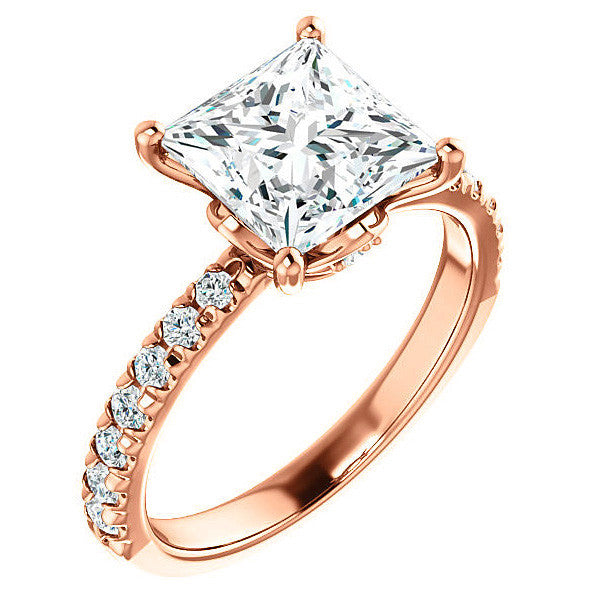 Princess Moissanite Engagement Ring