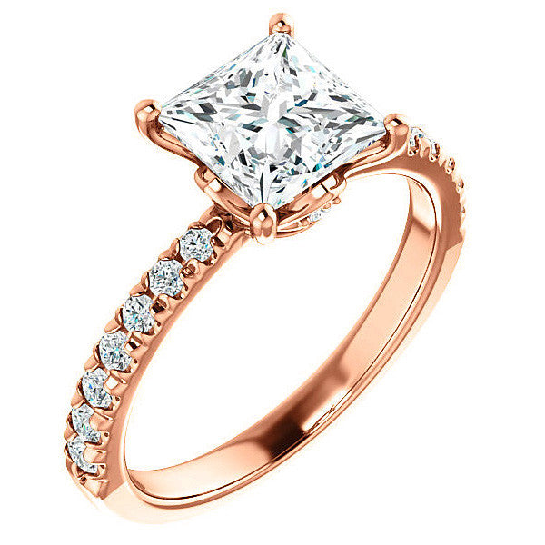 Princess Moissanite Engagement Ring