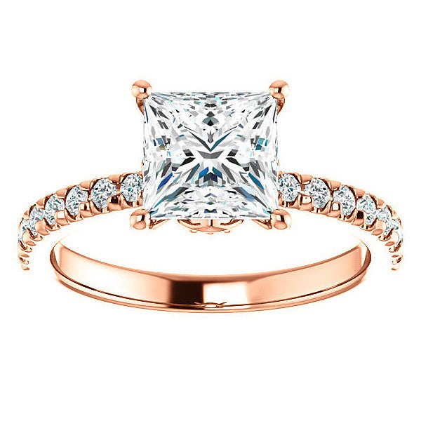 Princess Moissanite Engagement Ring