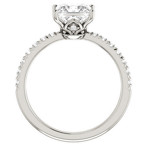 Princess Moissanite Engagement Ring