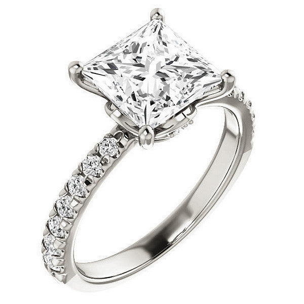 Princess Moissanite Engagement Ring