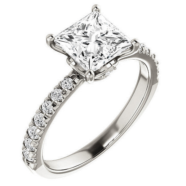 Princess Moissanite Engagement Ring