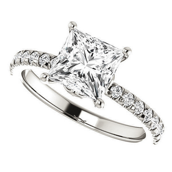 Princess Moissanite Engagement Ring
