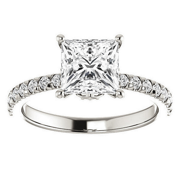 Princess Moissanite Engagement Ring