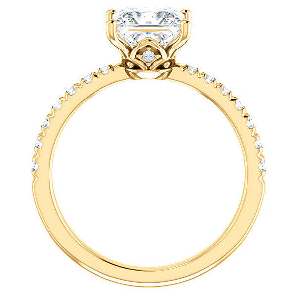 Princess Moissanite Engagement Ring