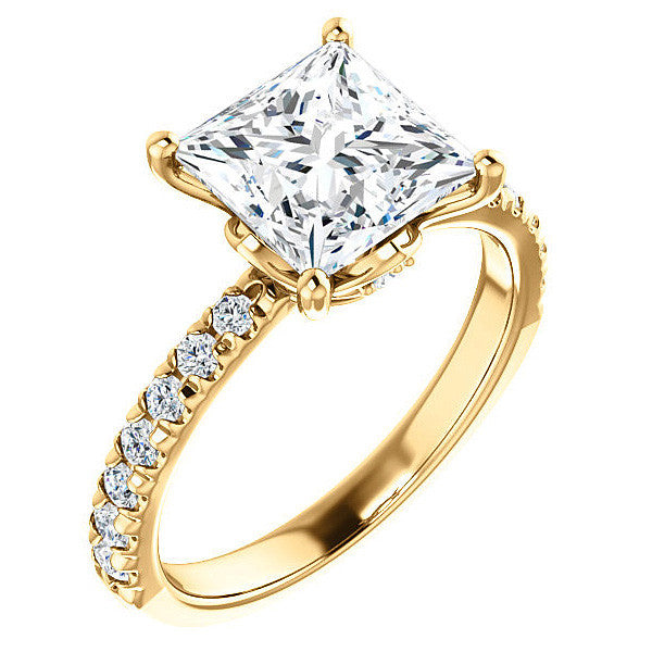 Princess Moissanite Engagement Ring