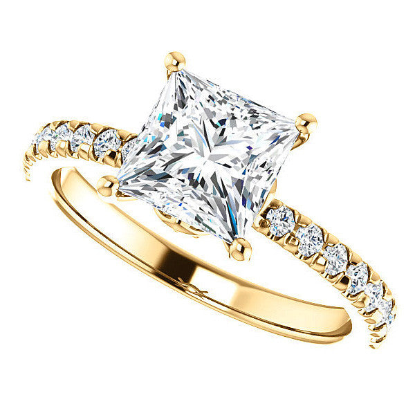 Princess Moissanite Engagement Ring