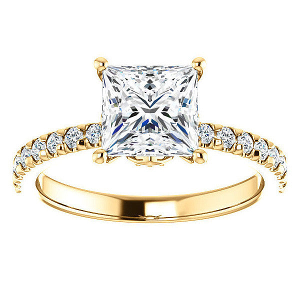 Princess Moissanite Engagement Ring