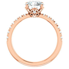 Round Moissanite Engagement Ring