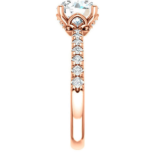 Round Moissanite Engagement Ring