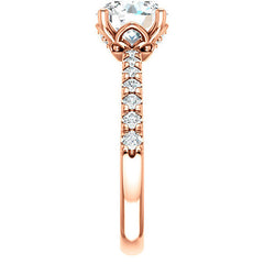 Round Moissanite Engagement Ring