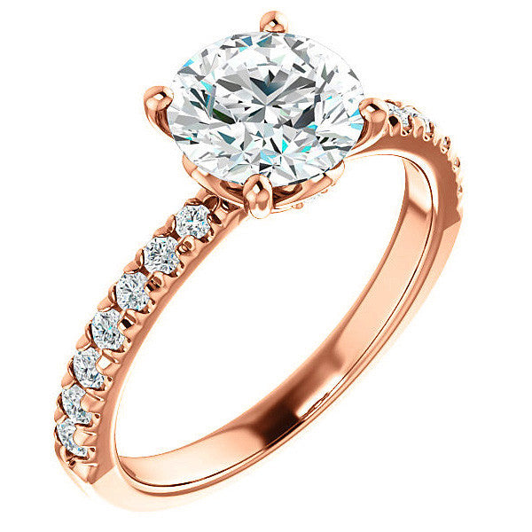 Round Moissanite Engagement Ring
