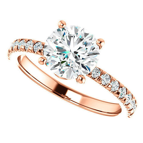 Round Moissanite Engagement Ring