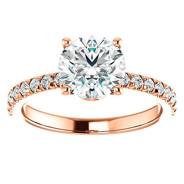 Round Moissanite Engagement Ring